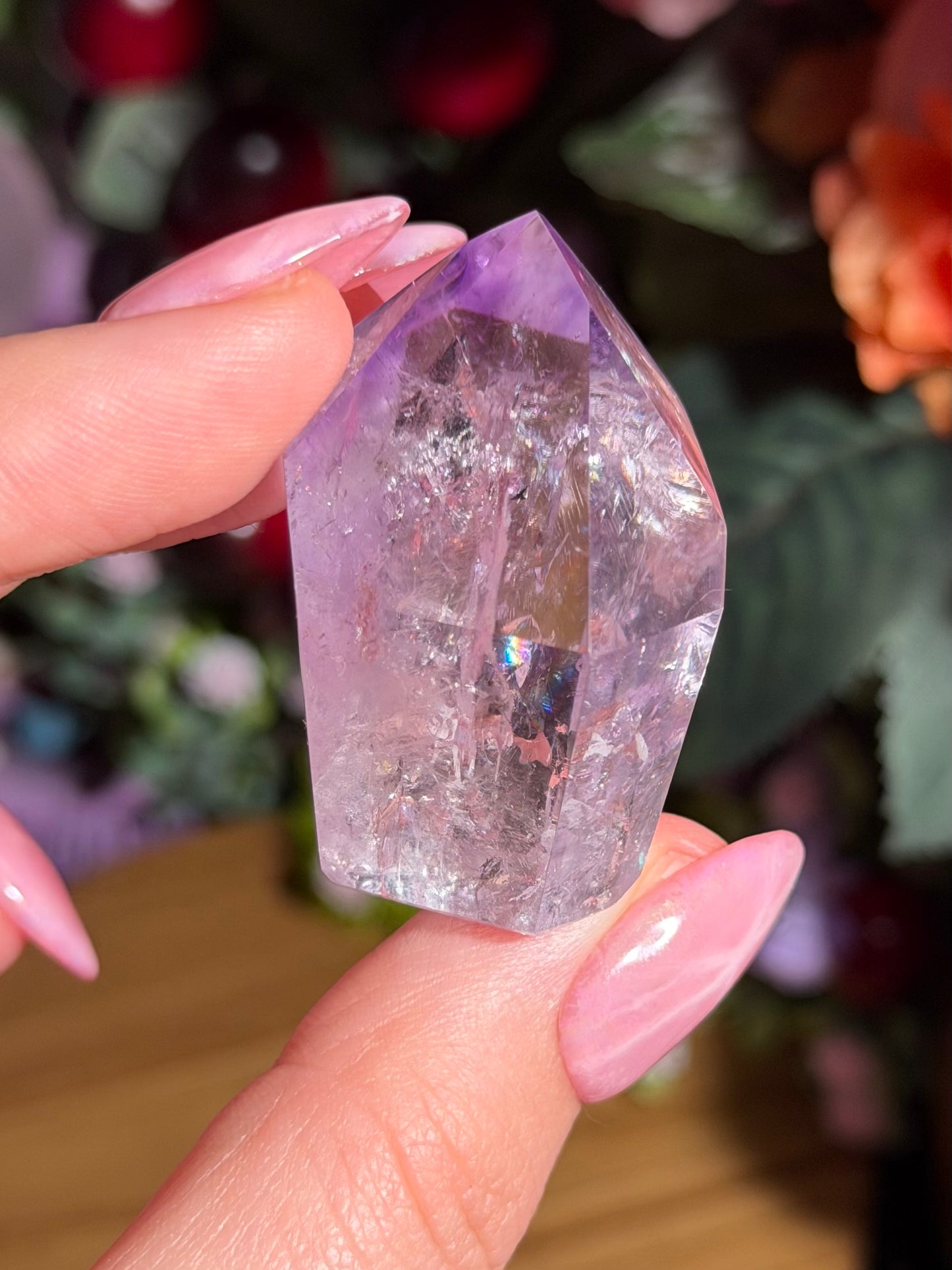 Purple phantom amethyst tower from Brazil