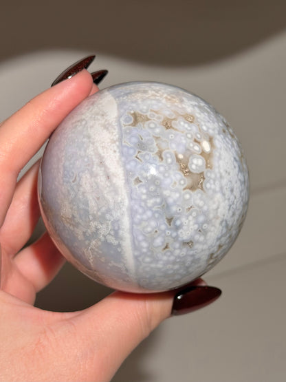 Periwinkle orby sea jasper sphere *Personal collection release