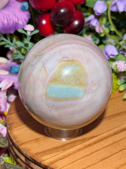 Fairy purple sea jasper sphere