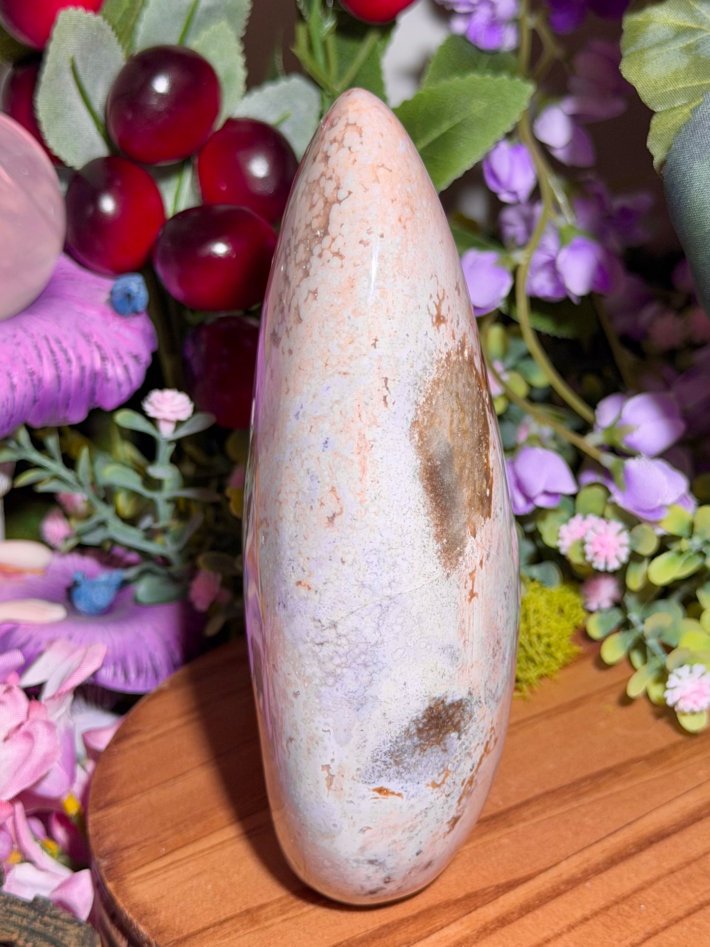 Orby pastel pink sea jasper freeform