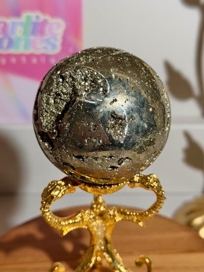 Golden pyrite sphere from Peru