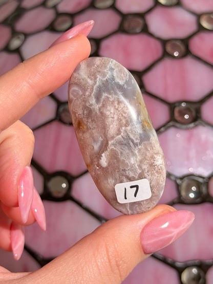 Pastel flower agate palmstone