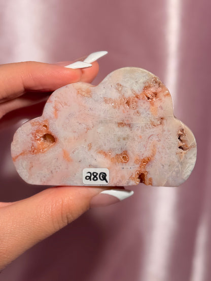 Indonesian Pink Carnelian Cloud Carving (Q)