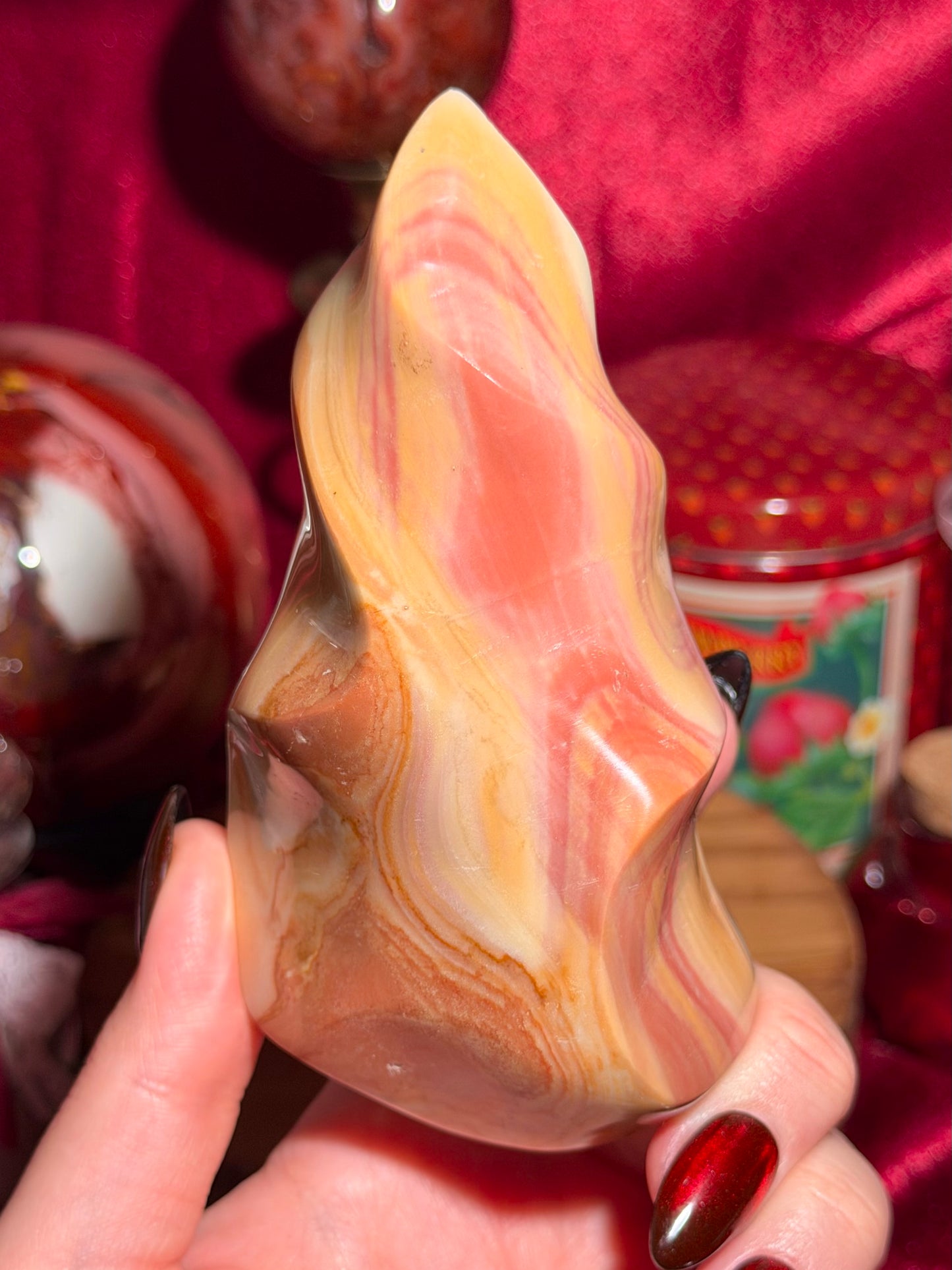 Polychrome jasper flame