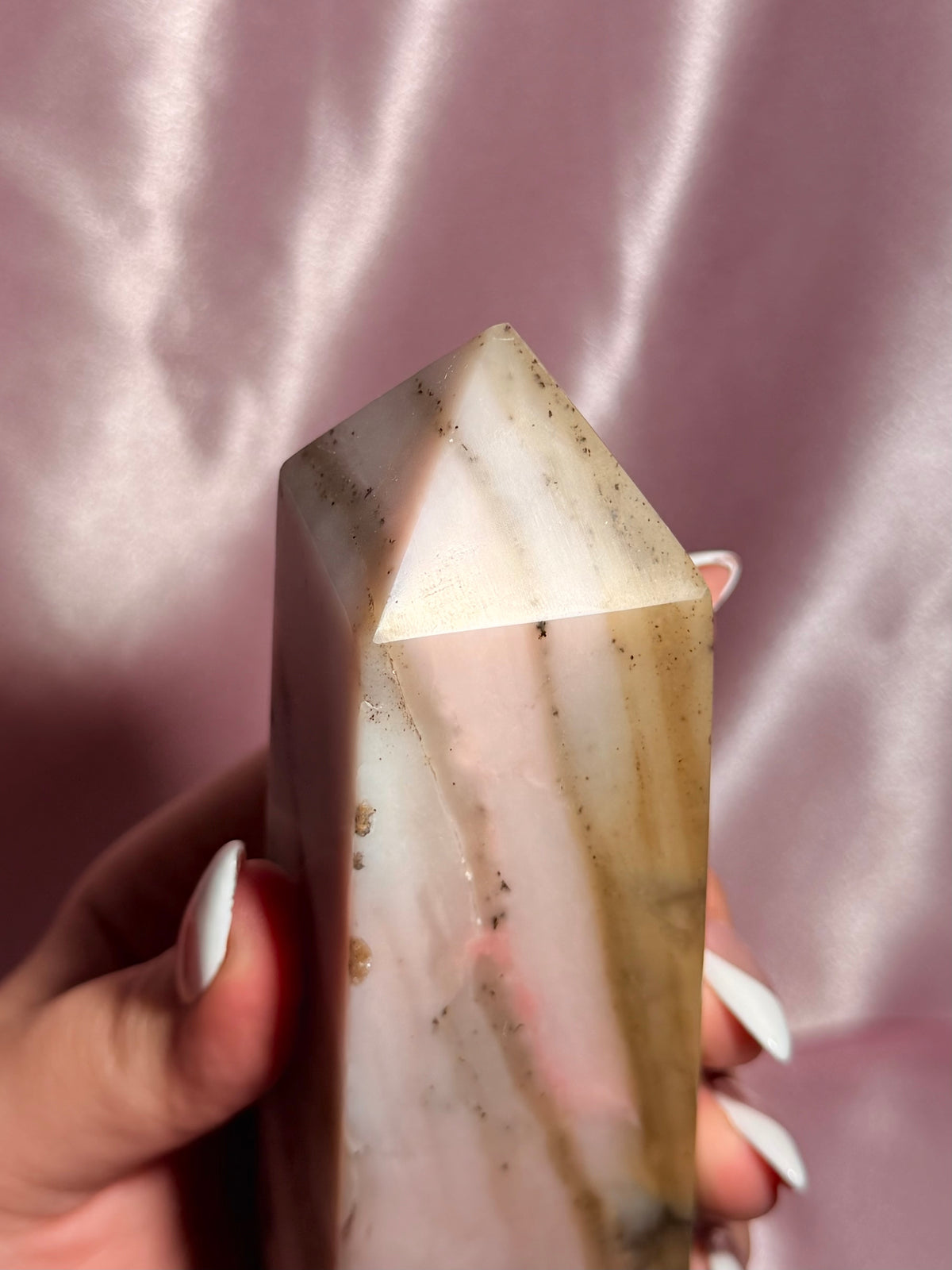 Peruvian Pink Opal Tower *Chipped tip