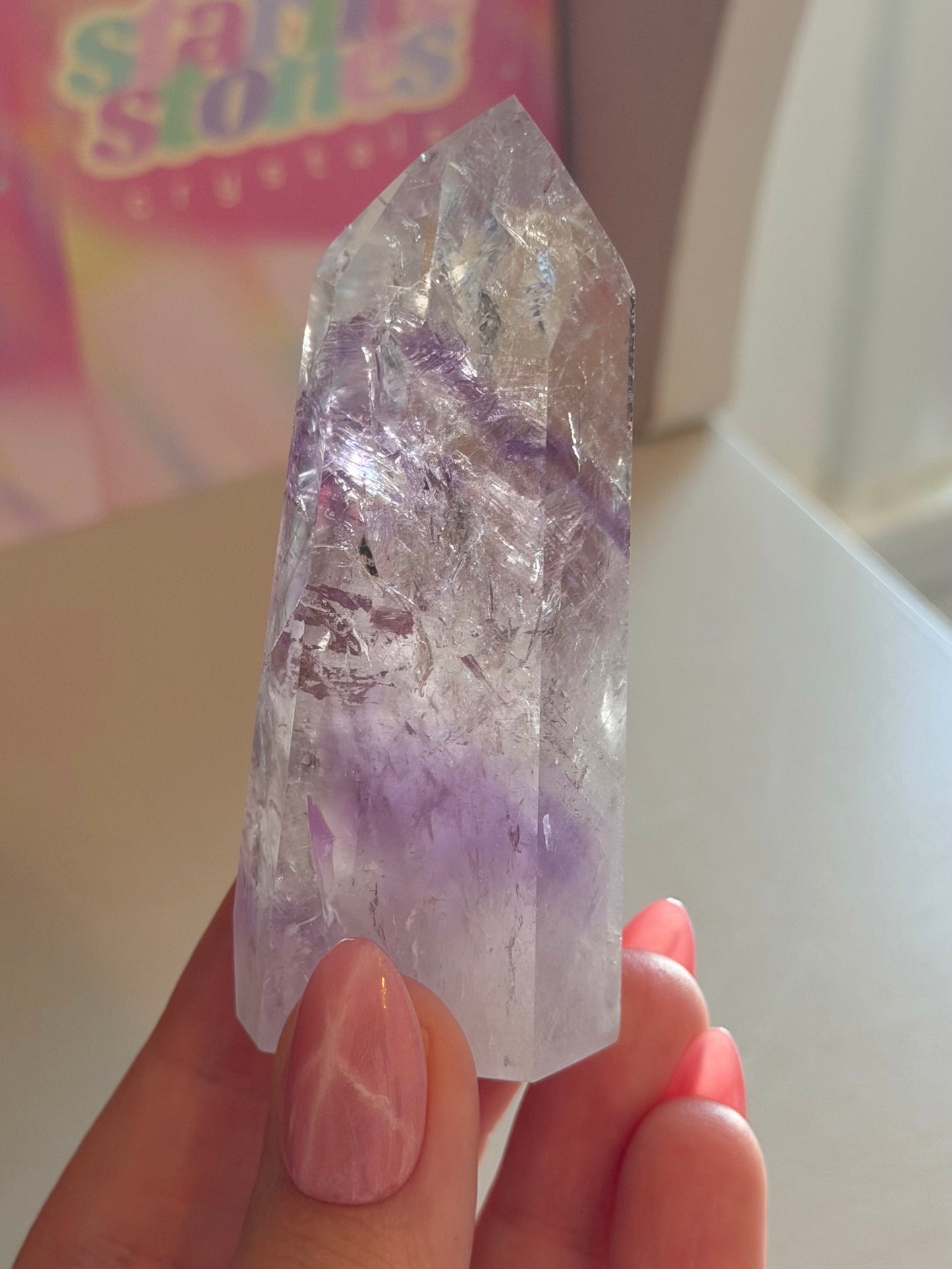 Purple phantom amethyst tower from Brazil