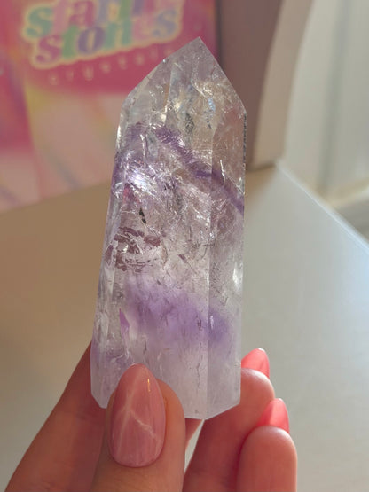 Purple phantom amethyst tower from Brazil
