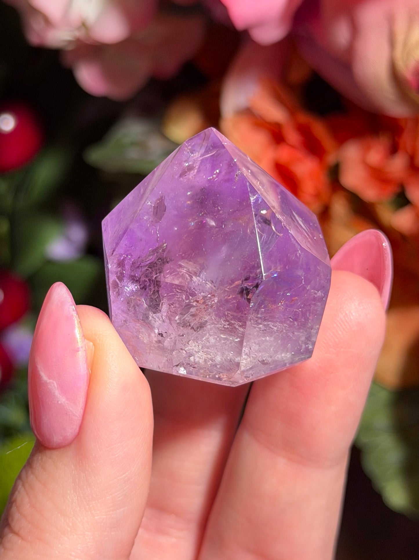 Purple phantom amethyst tower from Brazil