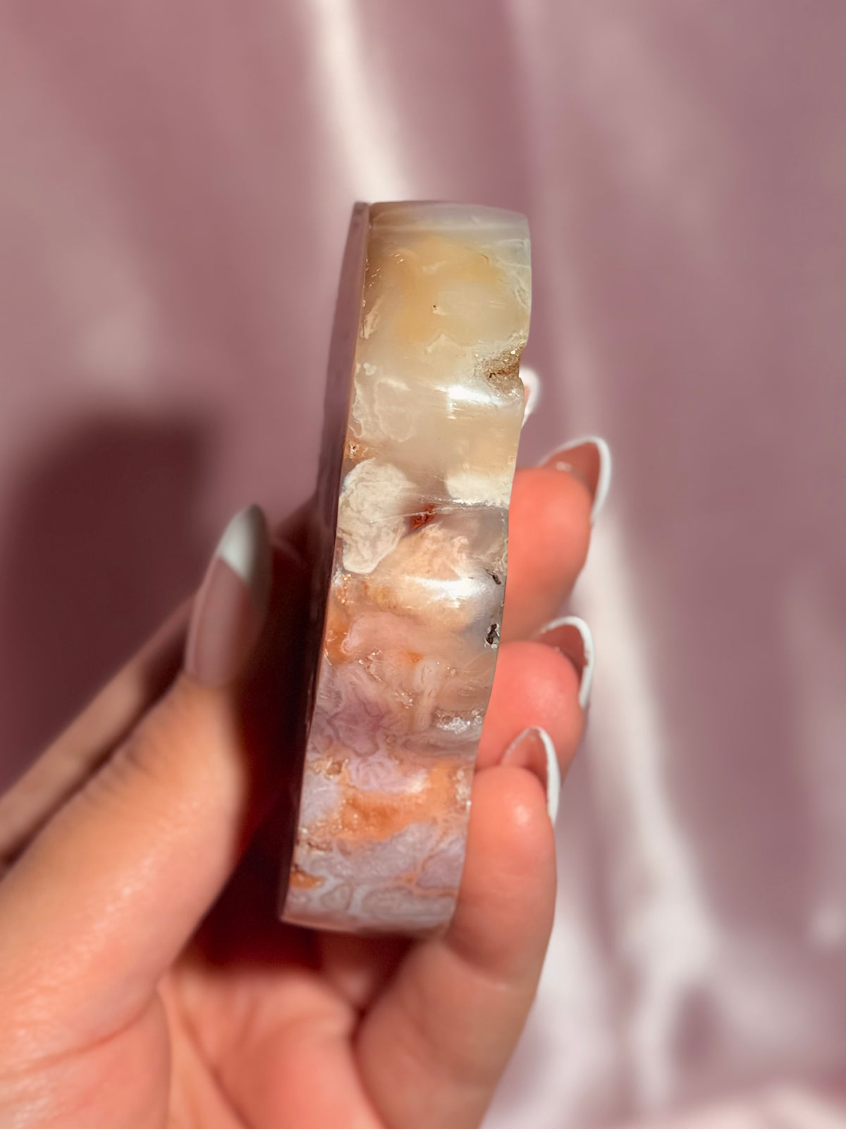 Indonesian Pink Carnelian Cloud Carving (B)