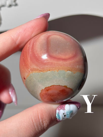 “You pick!” - Polychrome jasper palmstones