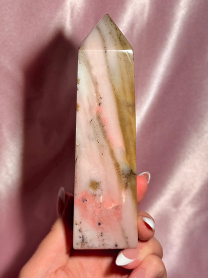 Peruvian Pink Opal Tower *Chipped tip