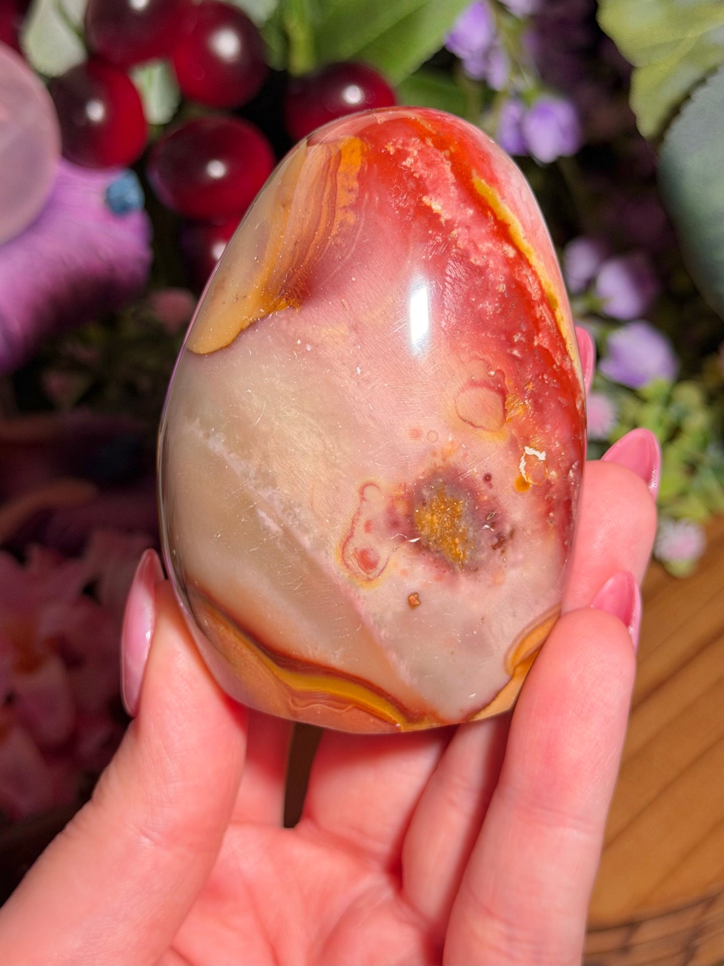 Pastel polychrome jasper freeform