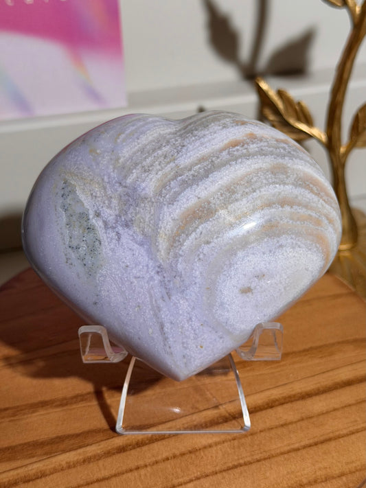 Pastel lilac sea jasper heart