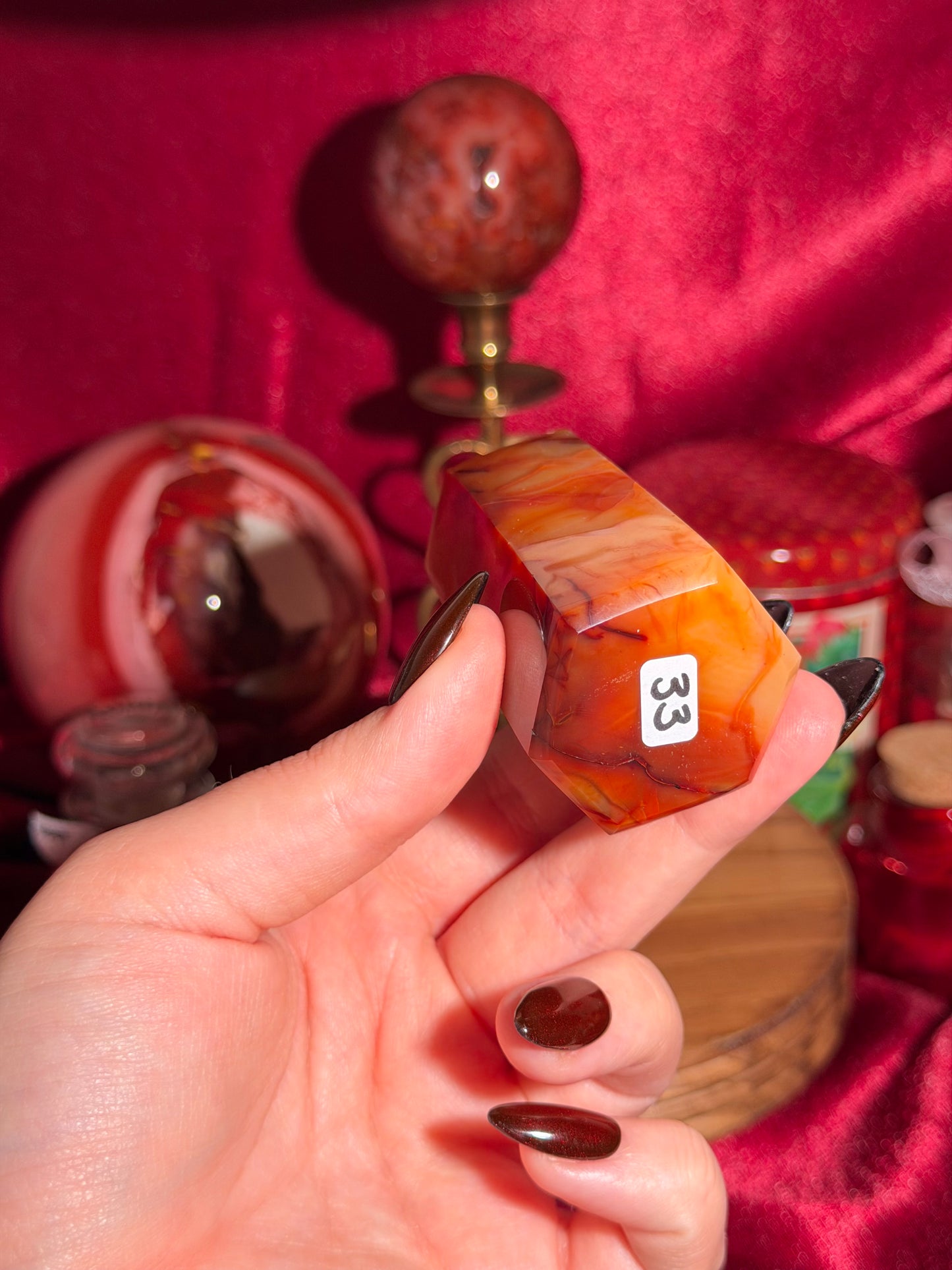 Creamy yellow carnelian tower