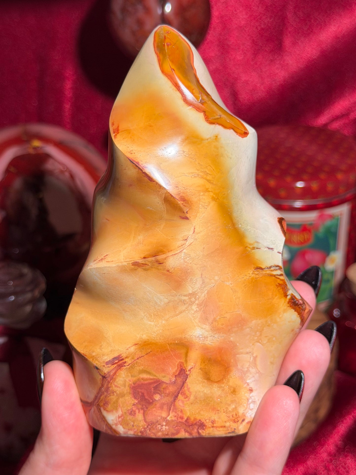 Polychrome jasper flame