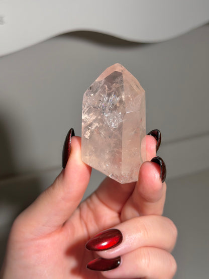 Peachy Brazilian rose quartz mini tower *Personal collection release