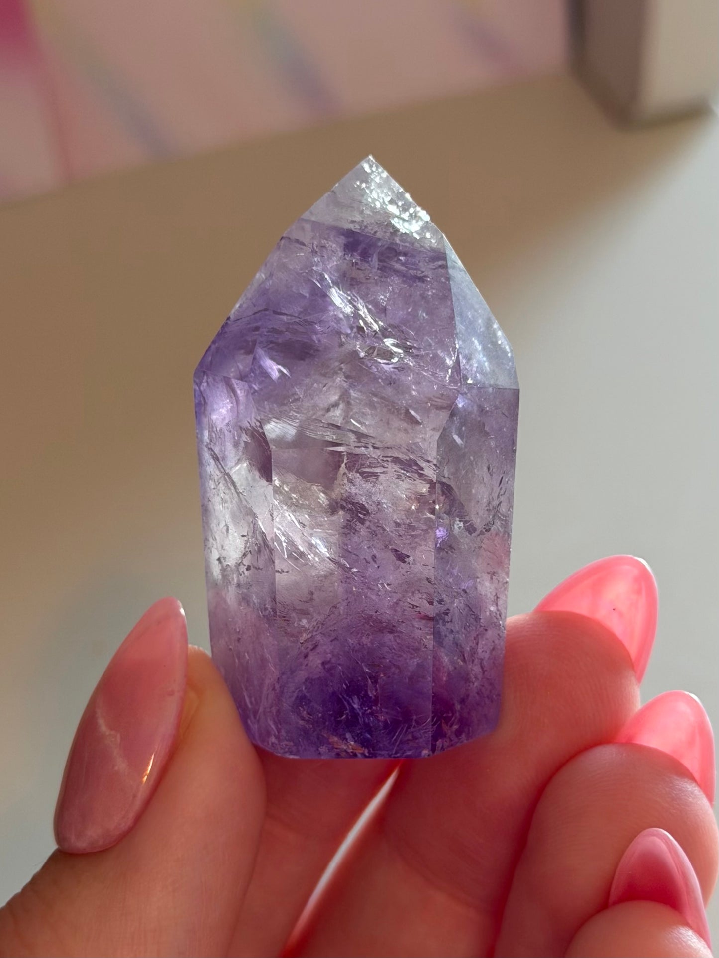 Purple phantom amethyst tower from Brazil