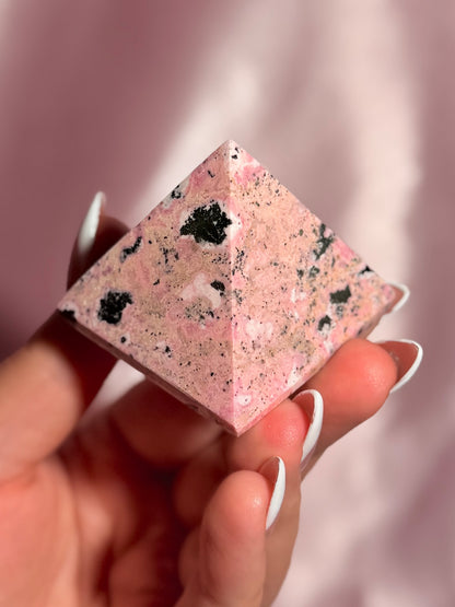 Peruvian Pink Rhodonite Pyramid