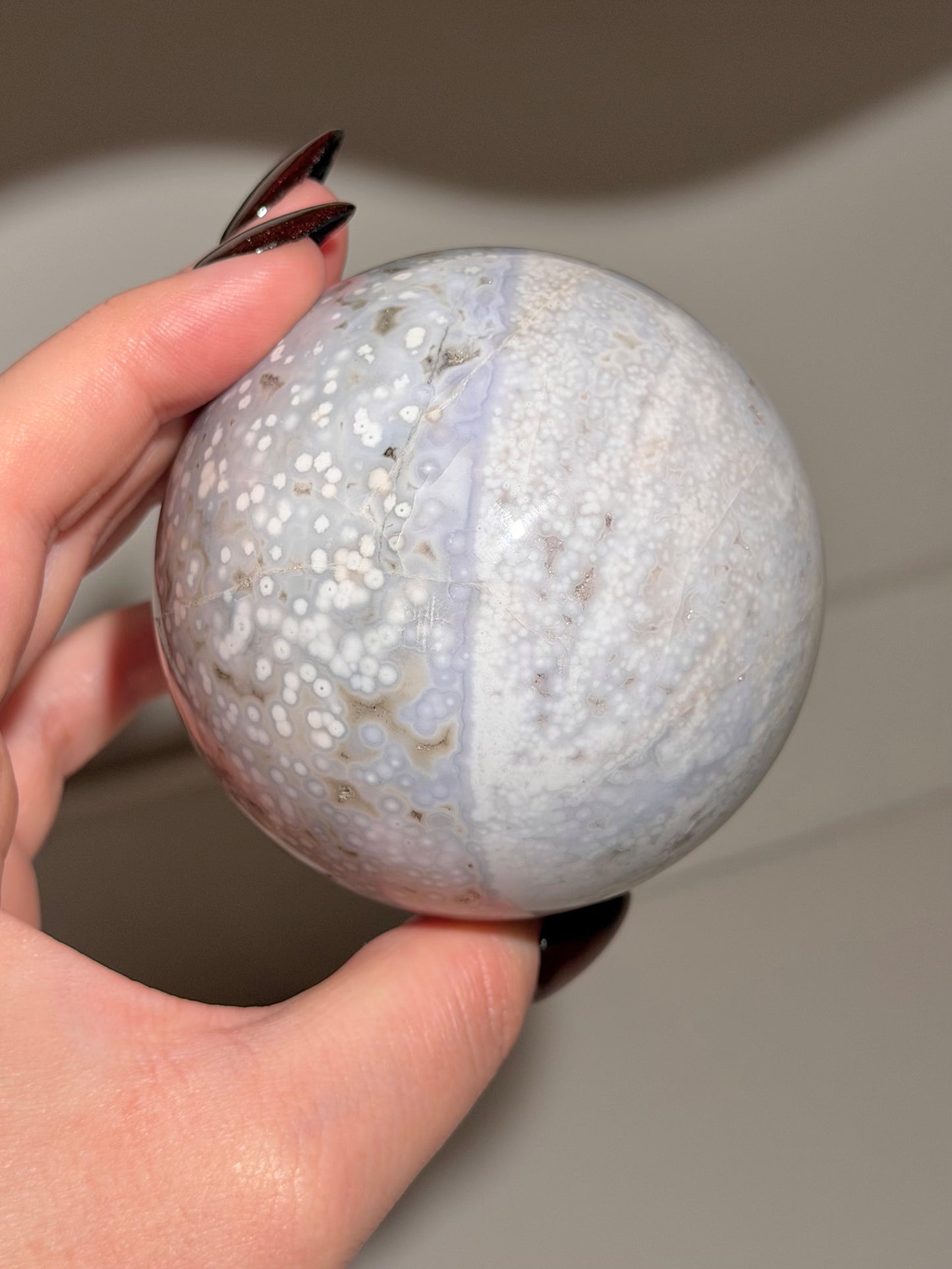 Periwinkle orby sea jasper sphere *Personal collection release
