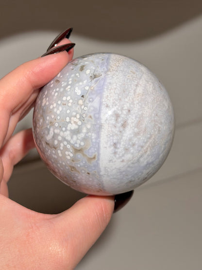 Periwinkle orby sea jasper sphere *Personal collection release