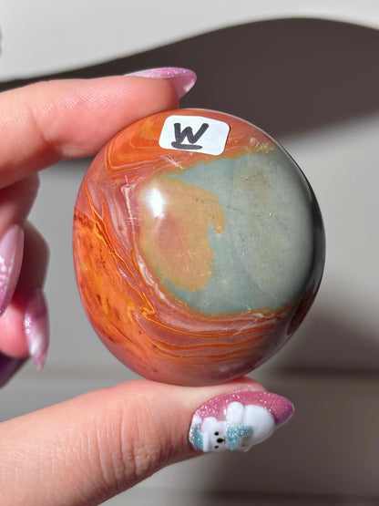 “You pick!” - Polychrome jasper palmstones