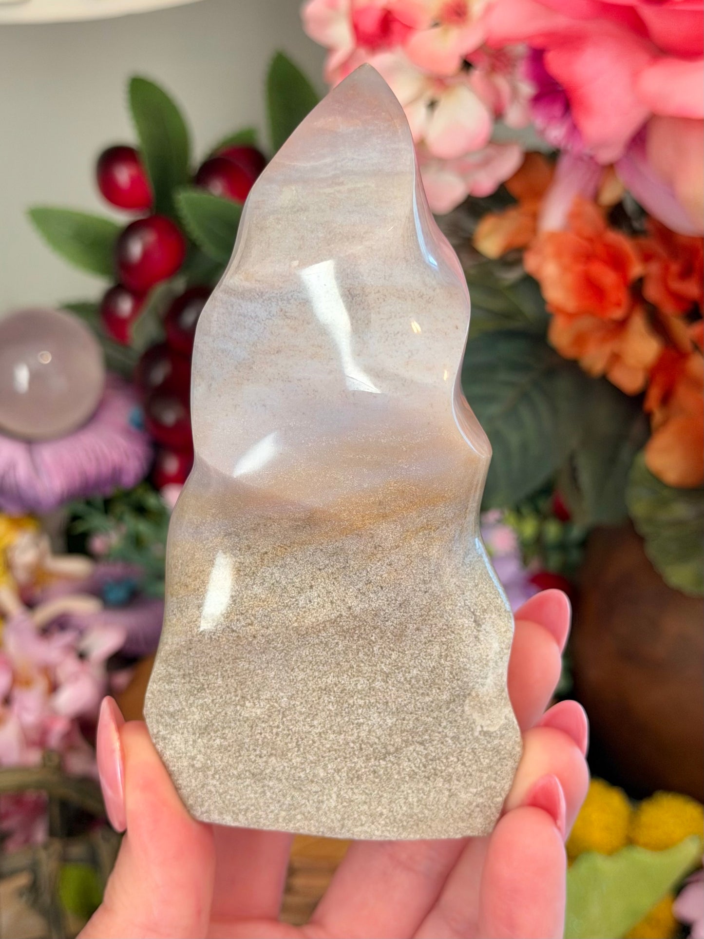 Pastel orby lilac sea jasper flame