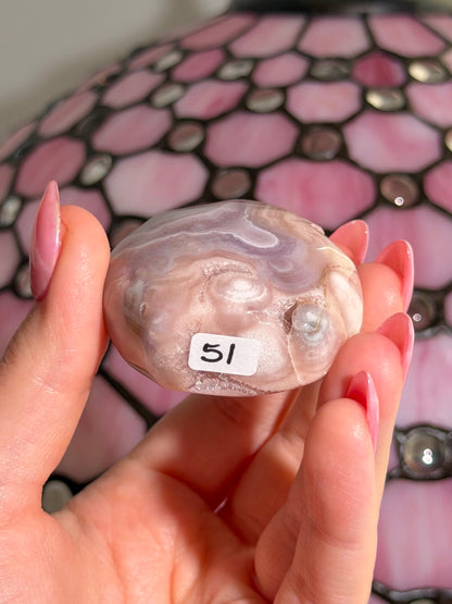 Flower agate x pink amethyst flame