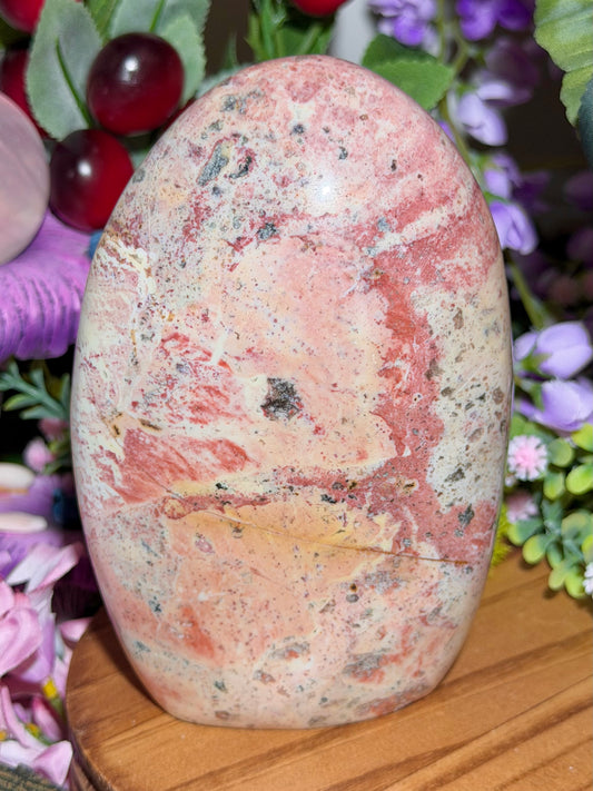Pink confetti sea jasper freeform