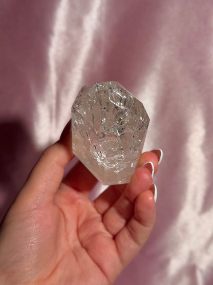 Brazilian Clear Crackle Quartz Tower