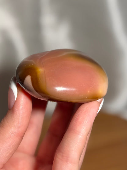 Pink polychrome jasper heart