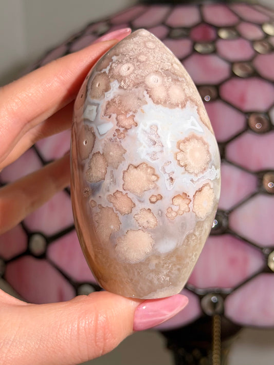 Flower agate x pink amethyst flame