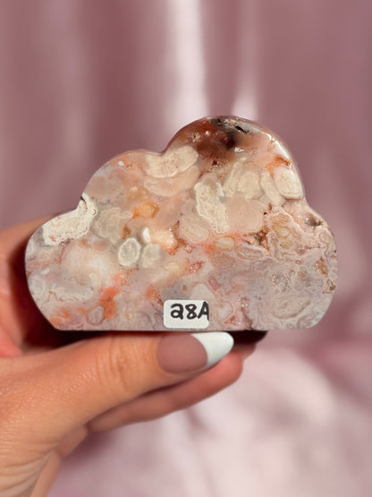 Indonesian Pink Carnelian Cloud Carving (A)