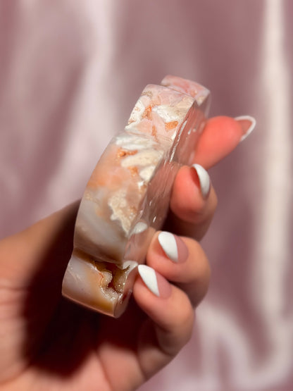 Indonesian Pink Carnelian Cloud Carving (D)