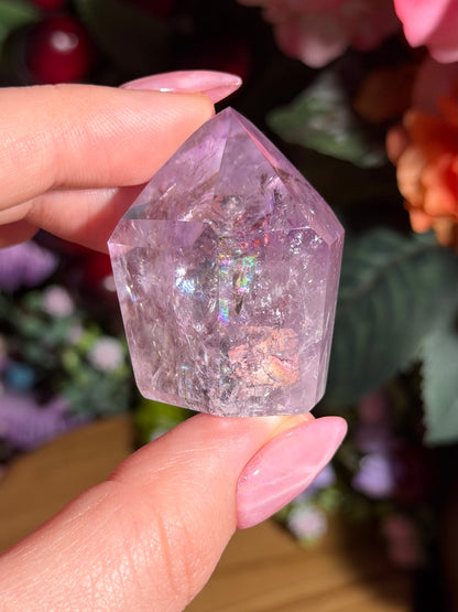Purple phantom amethyst tower from Brazil