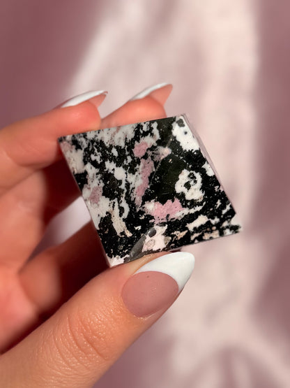 Peruvian Pink Rhodonite Pyramid (11B)