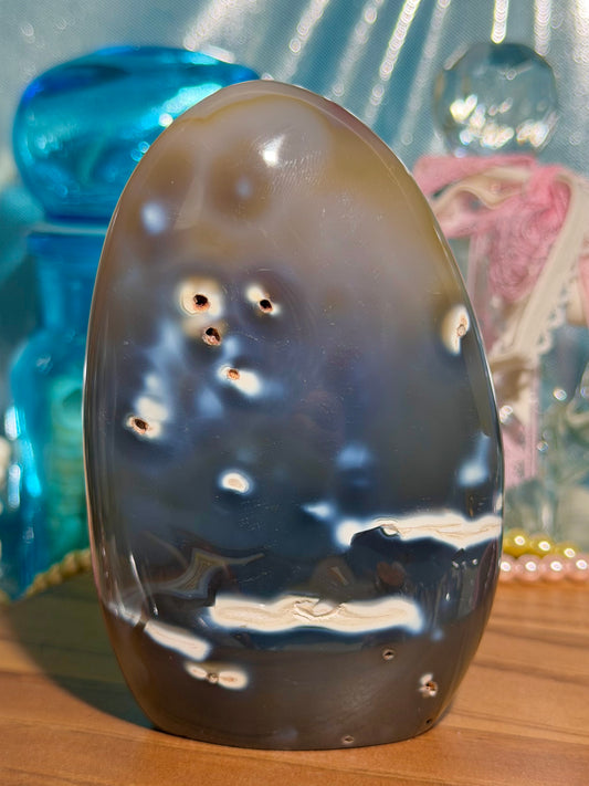 Orca agate freeform