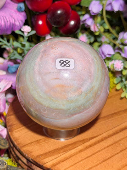 Fairy purple sea jasper sphere