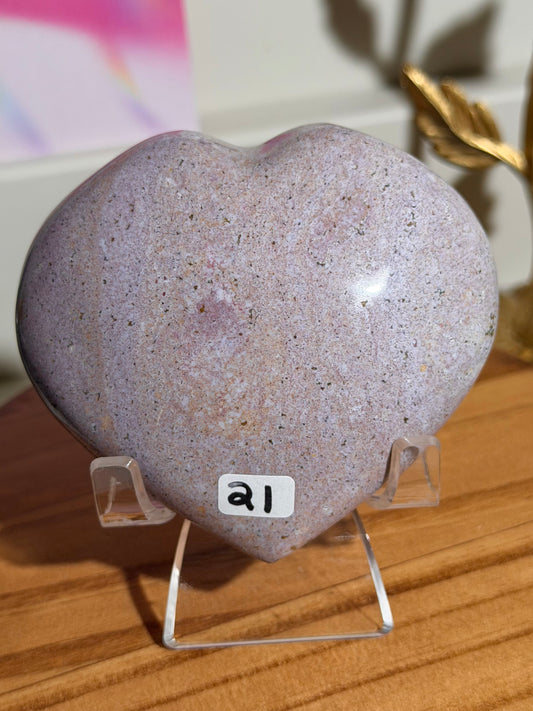 Pastel purple sea jasper heart