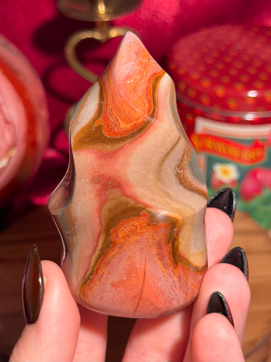 Polychrome jasper flame