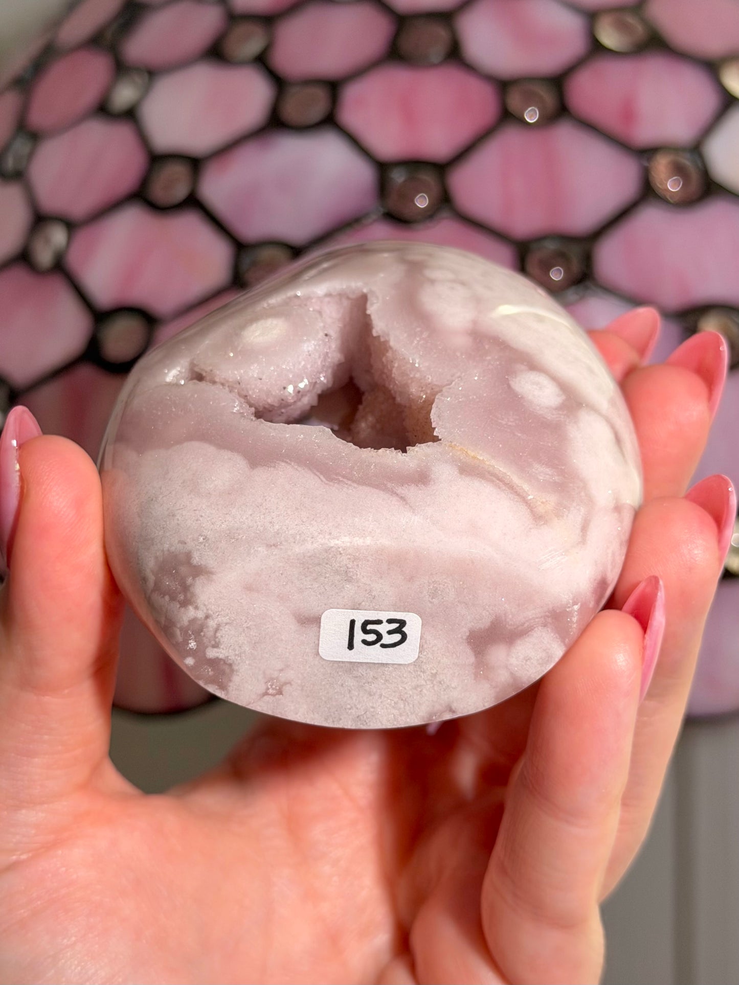 Flower agate x pink amethyst flame