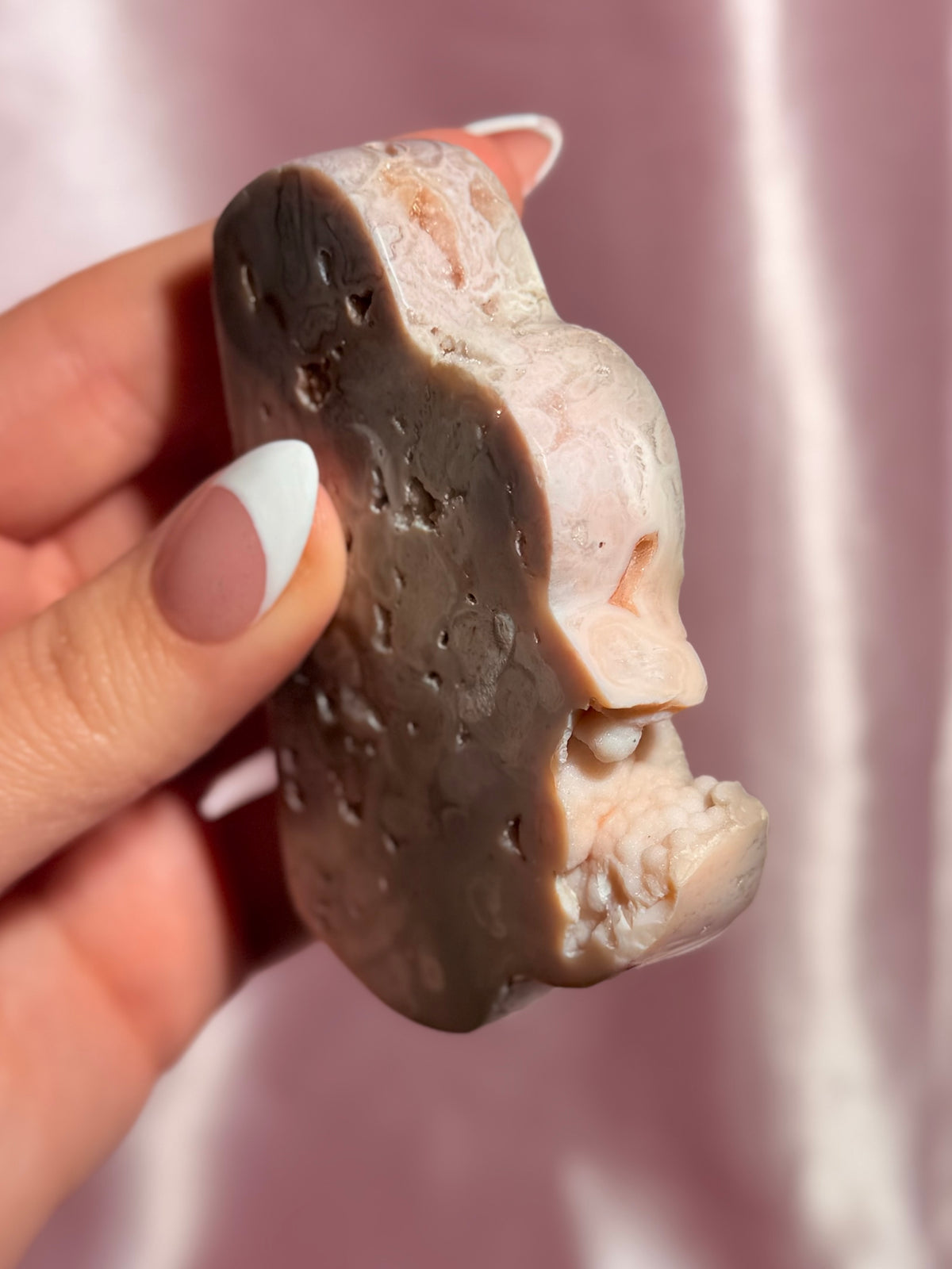Indonesian Pink Carnelian Cloud Carving (L)