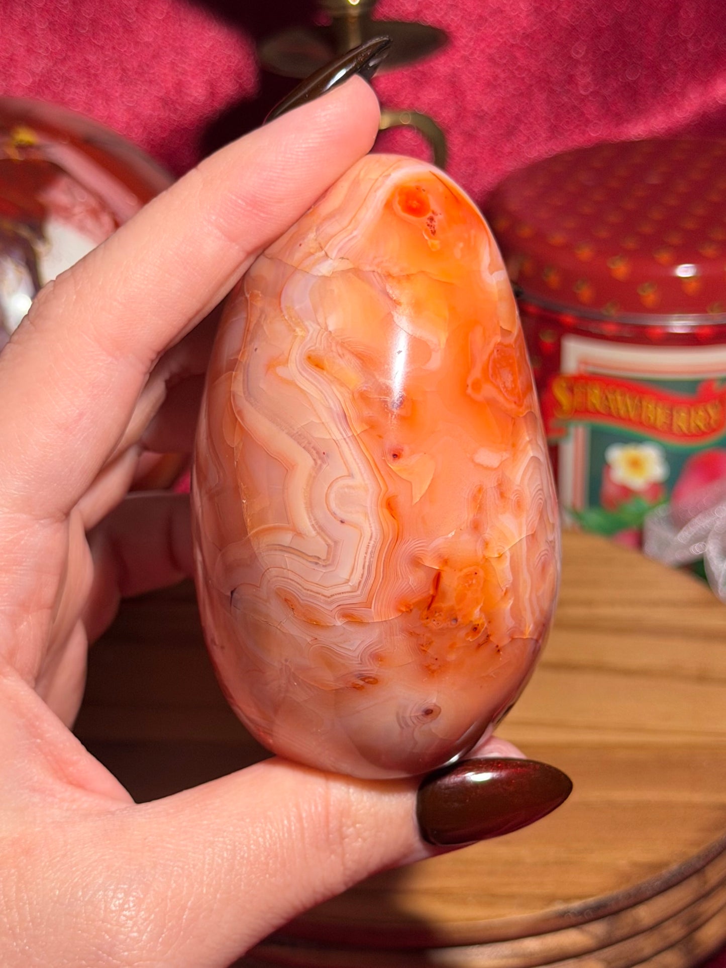 Peachy carnelian freeform