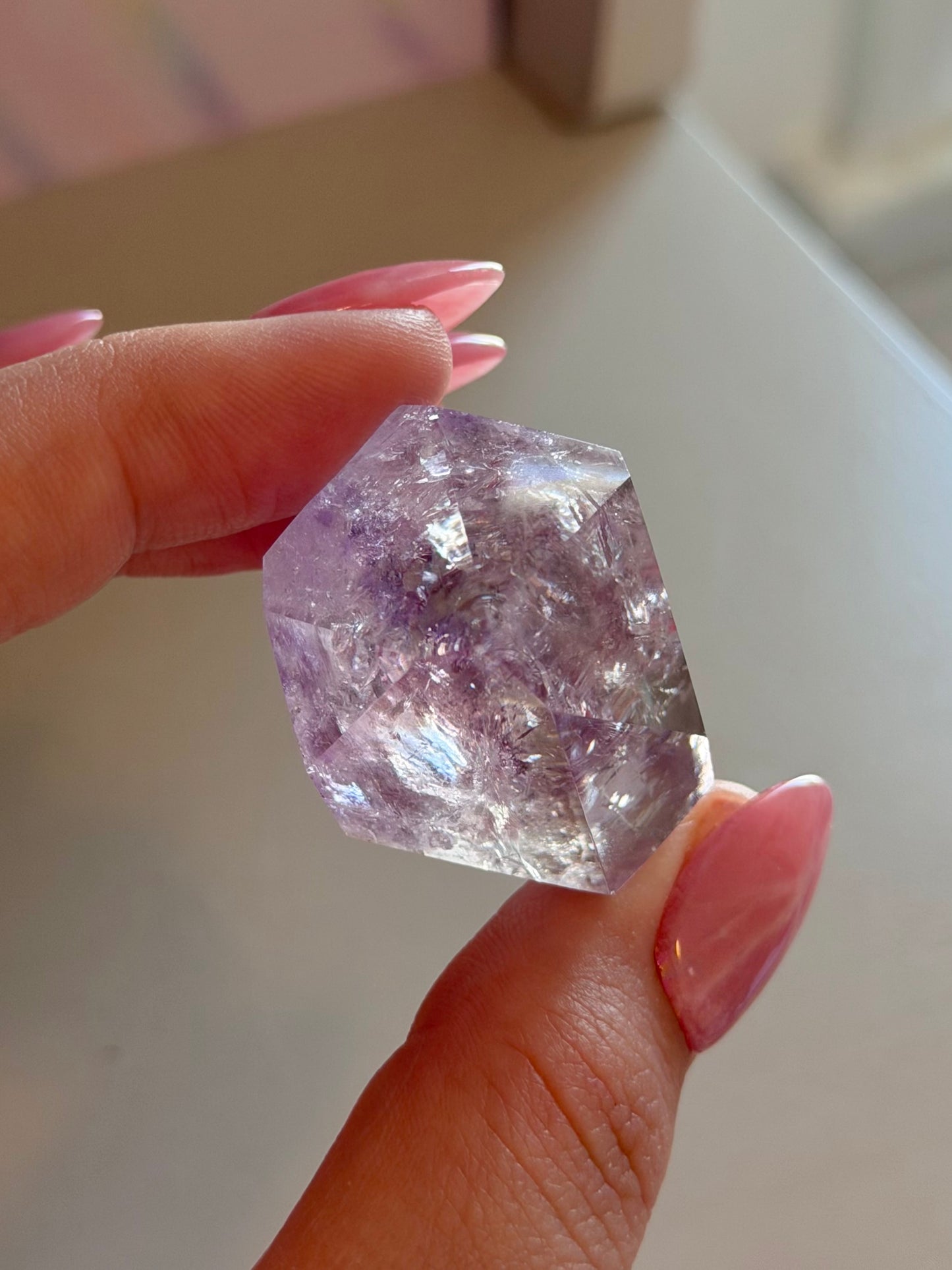Purple phantom amethyst tower from Brazil