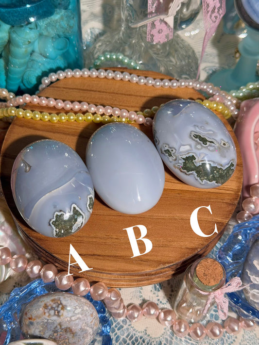 YOU PICK! Orca agate palmstone from Indonesia