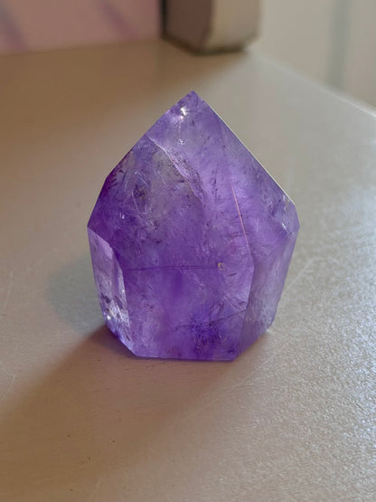 Purple phantom amethyst tower from Brazil