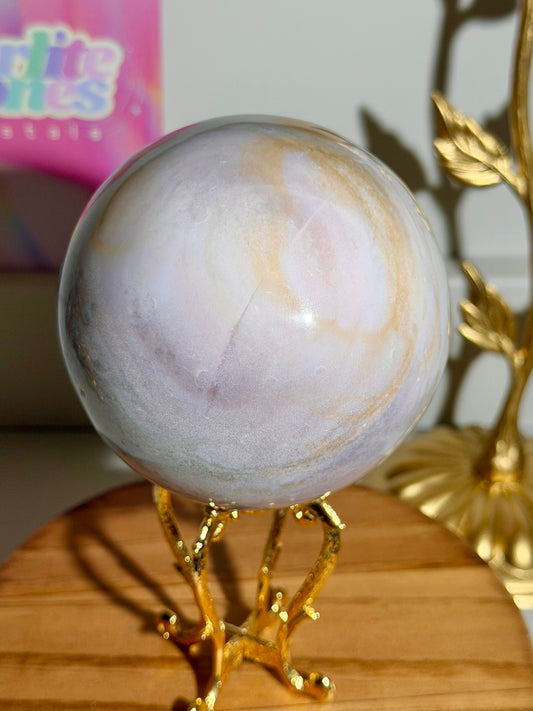 Pastel lilac sea jasper sphere