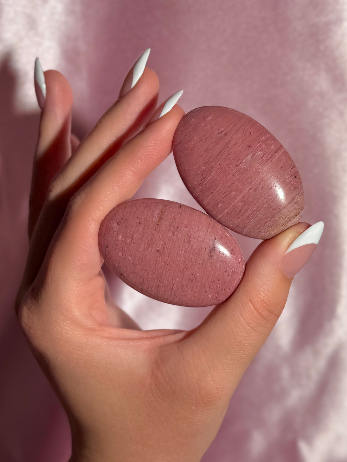 Pink Petrified Wood Palmstone ⟢ Intuitively Selected