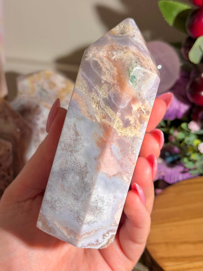 Pastel pink amethyst tower from Brazil