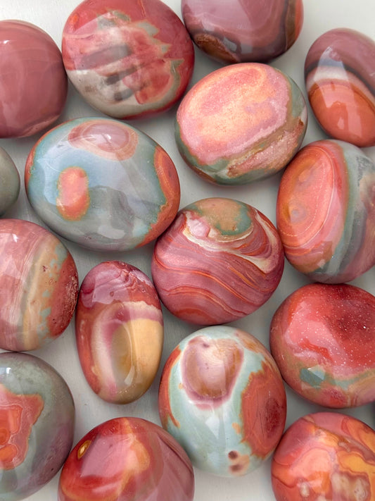“You pick!” - Polychrome jasper palmstones