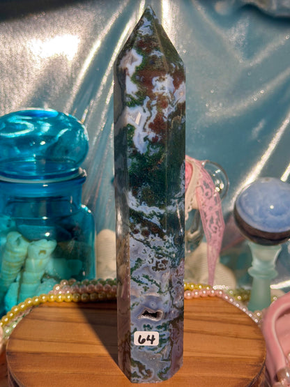 Moss agate tower